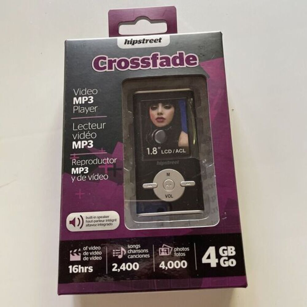 1.8" hipstreet HS-T29A-4GBMX Crossfade (4 GB) Digital MP3 Player NEW SEALED